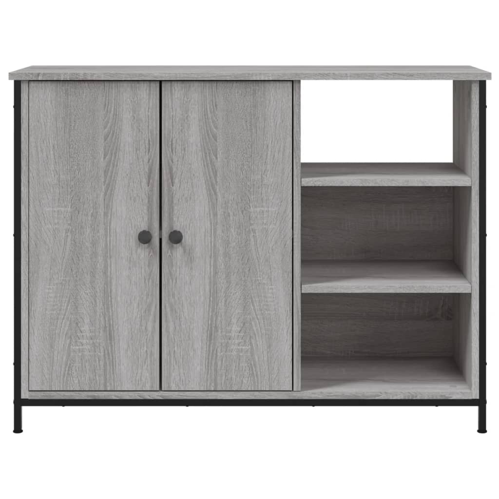 Skjenk grå sonoma 100x33x75 cm konstruert tre