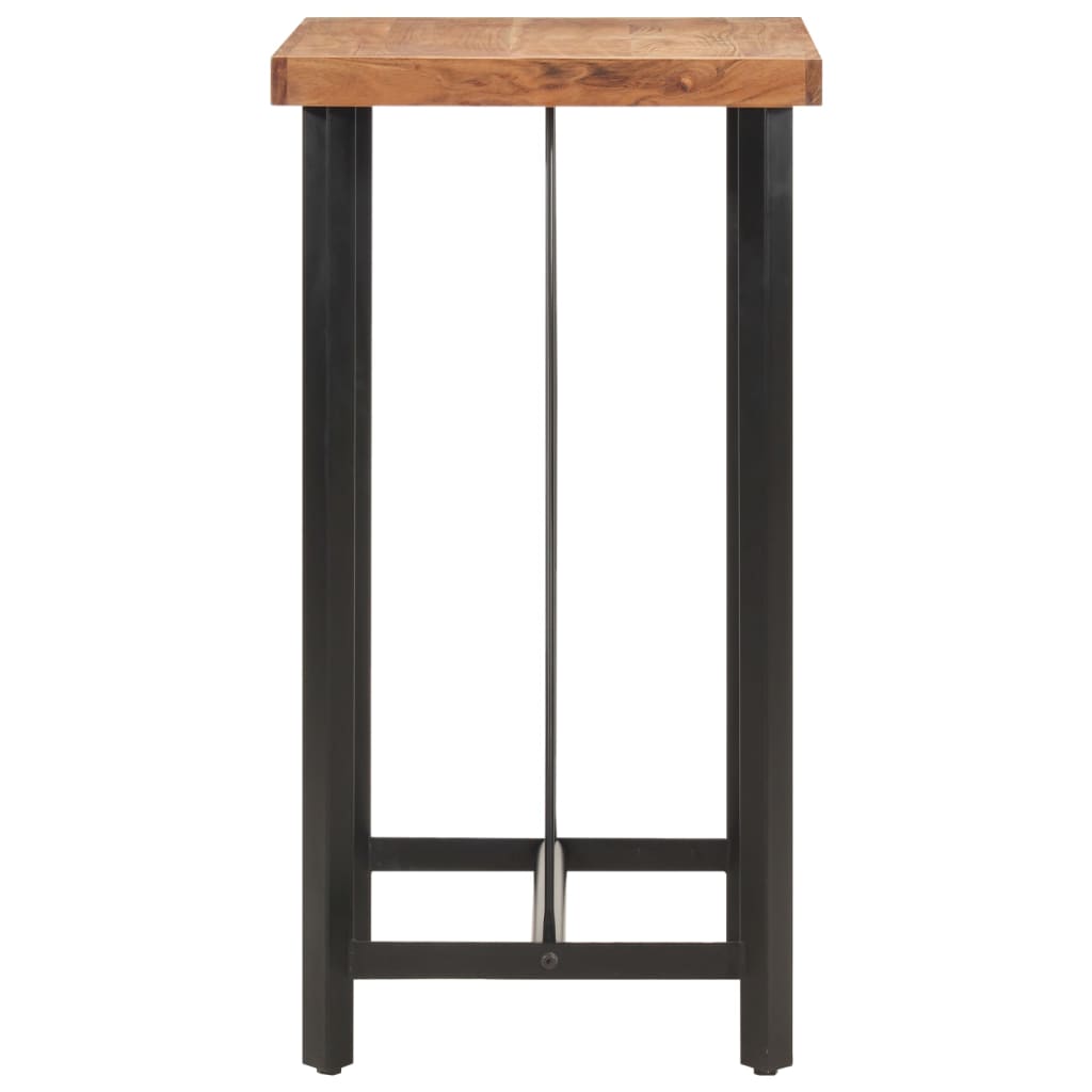 Barbord 55x55x107 cm heltre akasie og jern