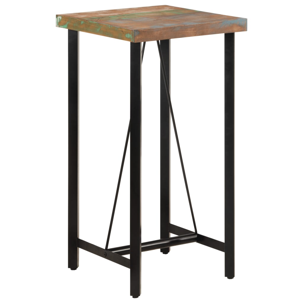 Barbord 55x55x107 cm heltre akasie og jern