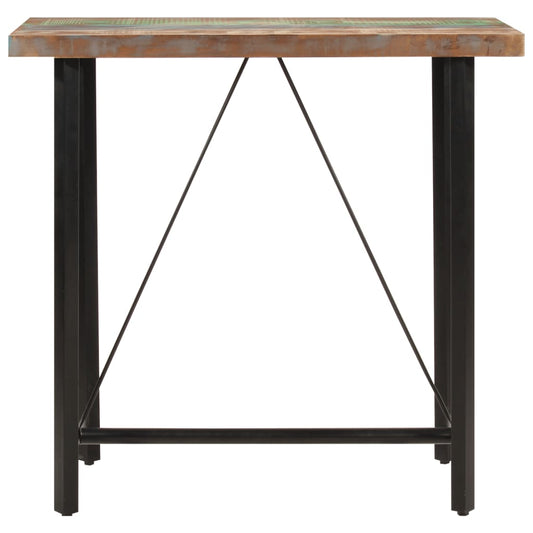 Barbord 110x55x107 cm gjenvunnet heltre og jern