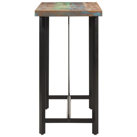 Barbord 110x55x107 cm gjenvunnet heltre og jern