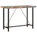 Barbord 150x70x107 cm gjenvunnet heltre og jern