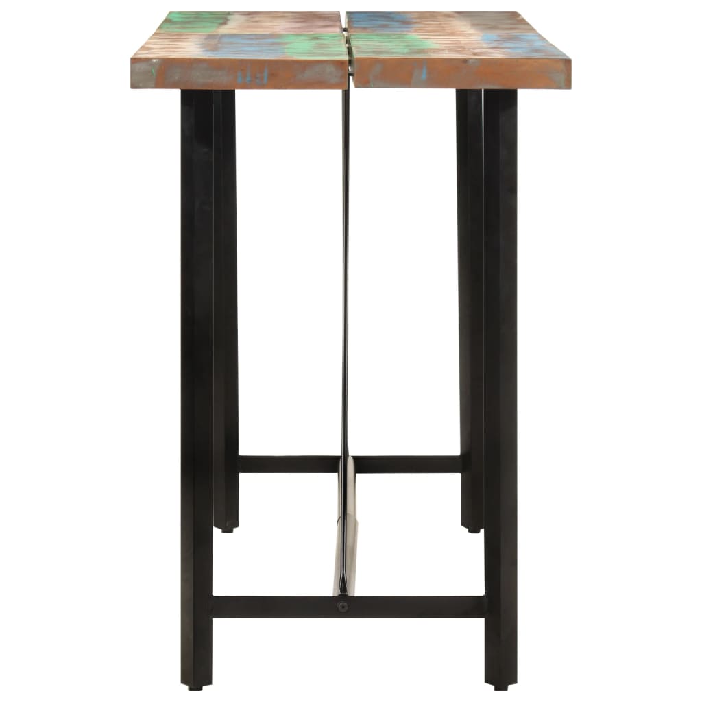 Barbord 150x70x107 cm gjenvunnet heltre og jern
