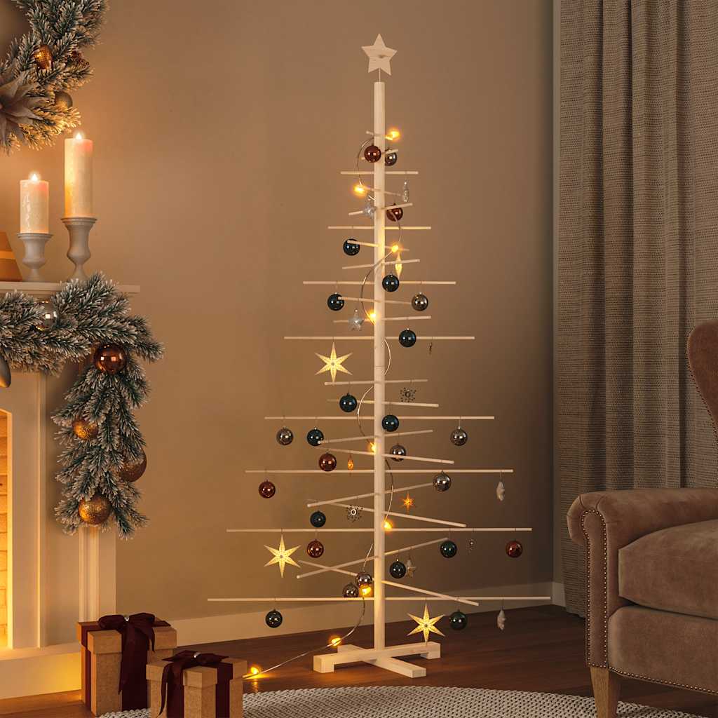 Juletre av tre til pynt 180 cm heltre furu