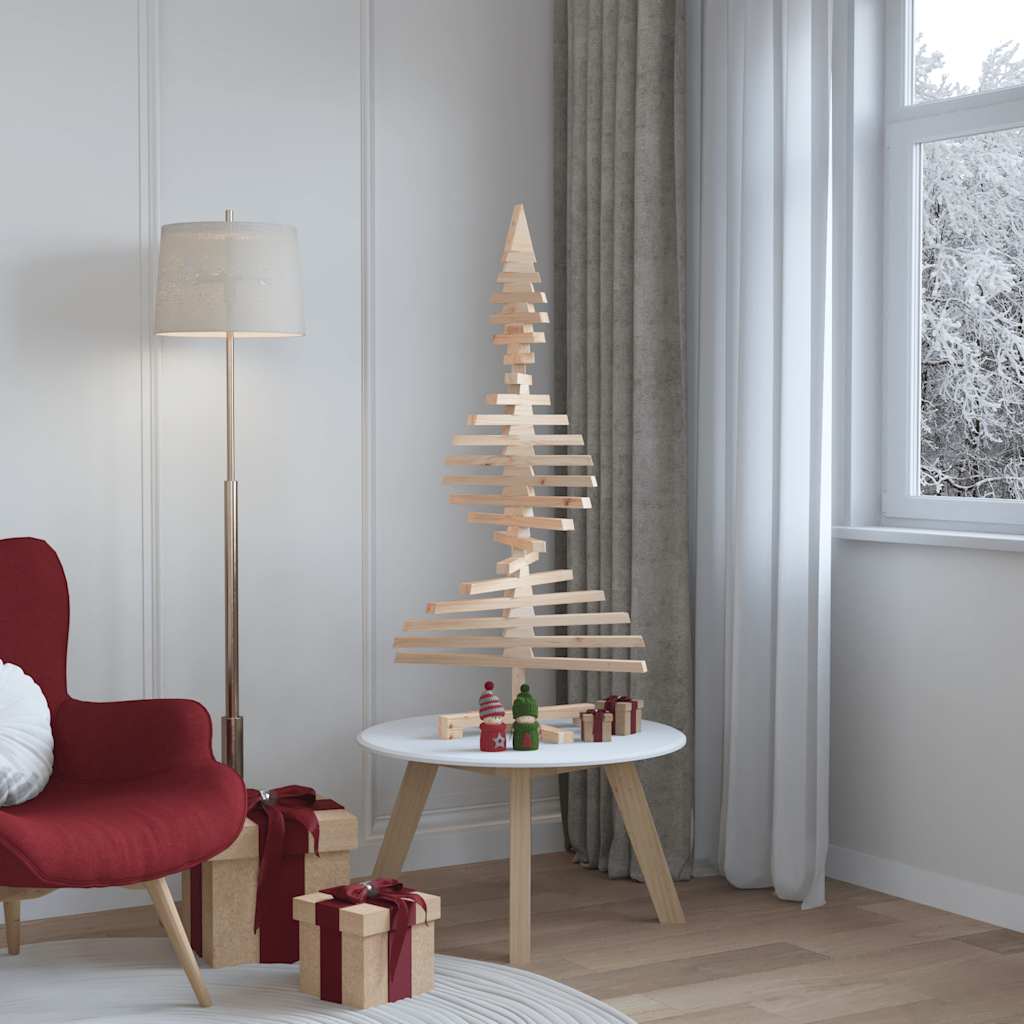 Juletre av tre til pynt 120 cm heltre furu