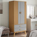 Garderobe OLDEN grå og brun 76,5x53x172 cm heltre furu vidaXL