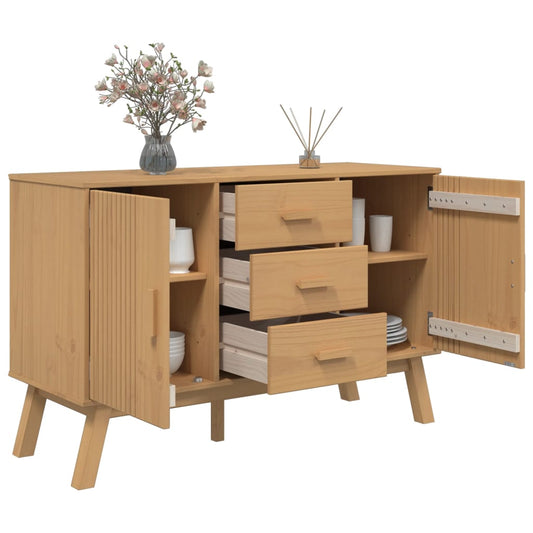 Skjenk OLDEN brun 114x43x73,5cm heltre furu
