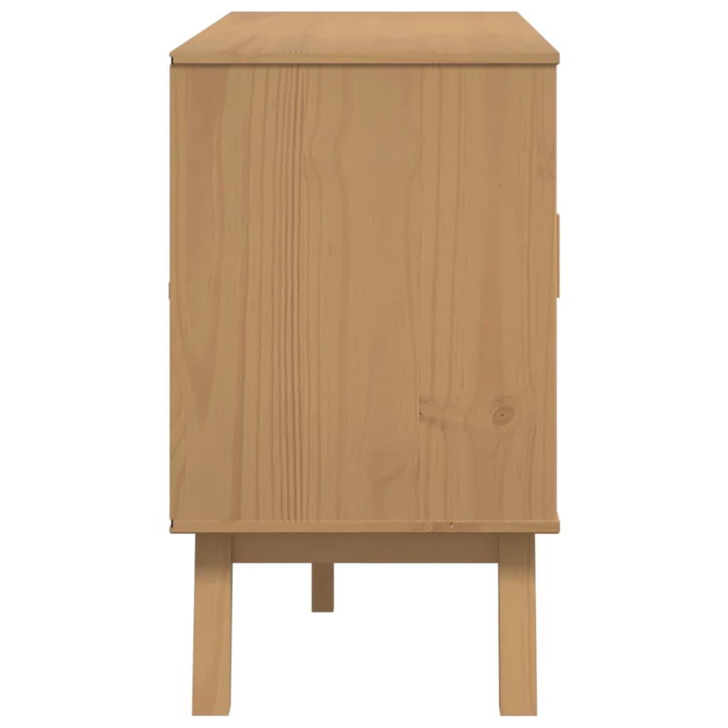 Skjenk OLDEN grå og brun 114x43x73,5 cm heltre furu