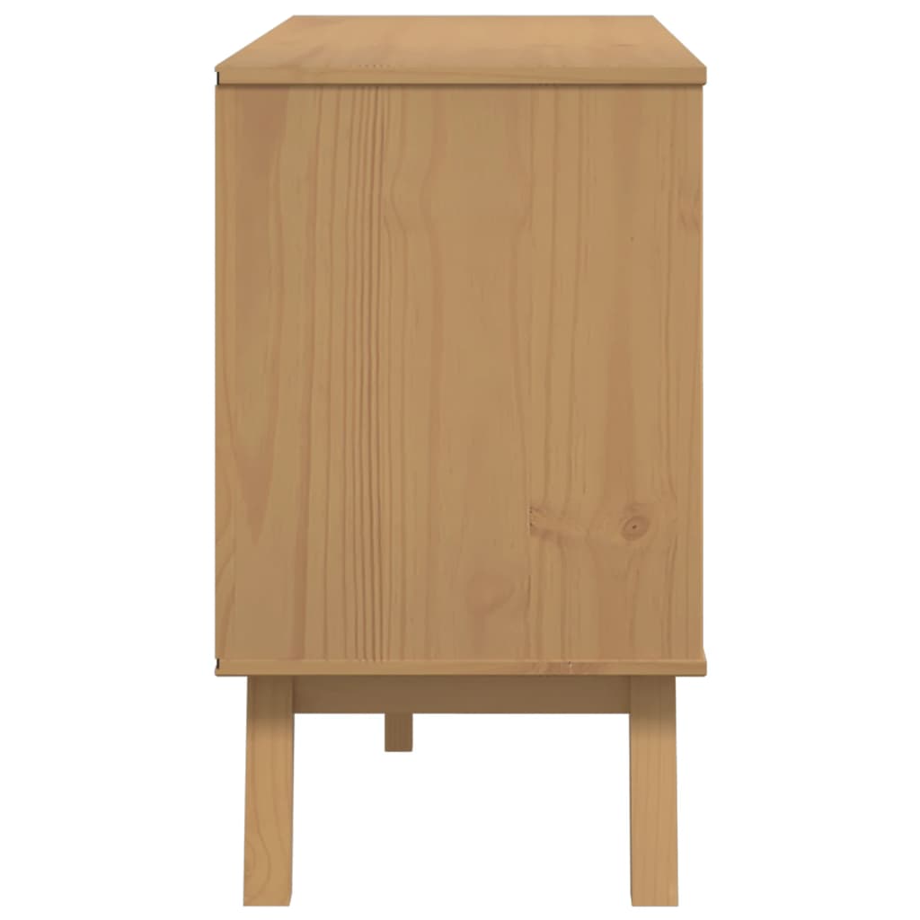 Skjenk OLDEN hvit og brun 114x43x73,5 cm heltre furu