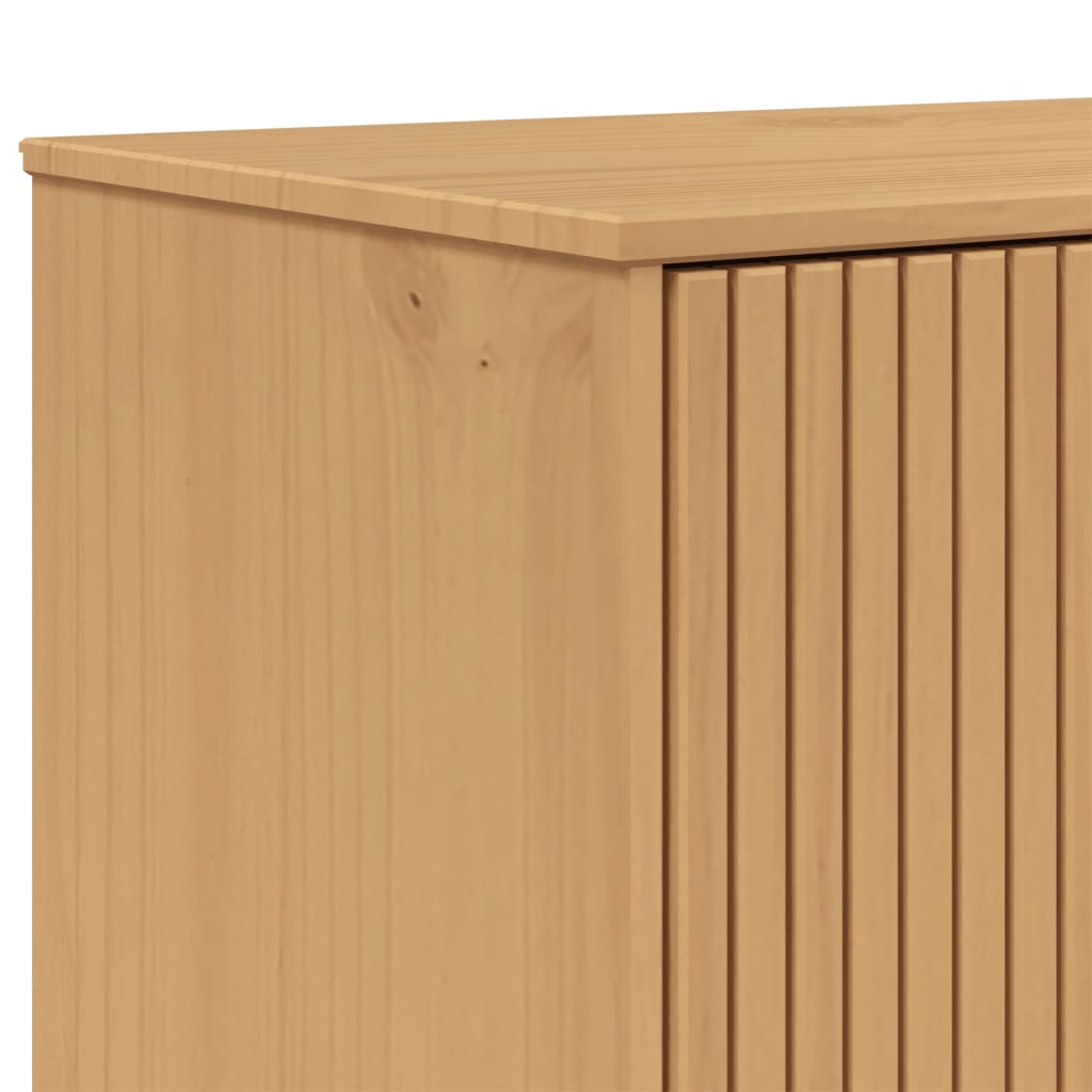 Highboard OLDEN brun 85x43x125 cm heltre furu