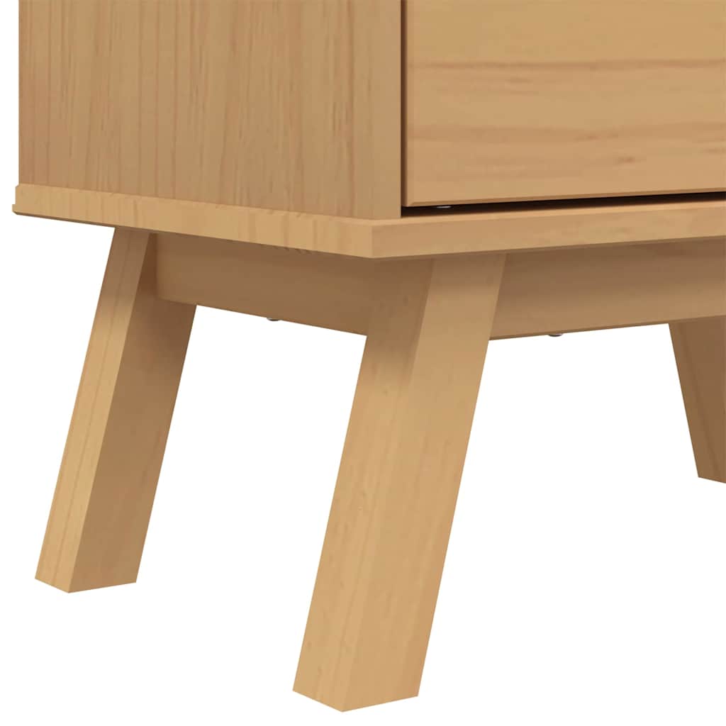 Skoskap OLDEN brun 55x35x120 cm heltre furu