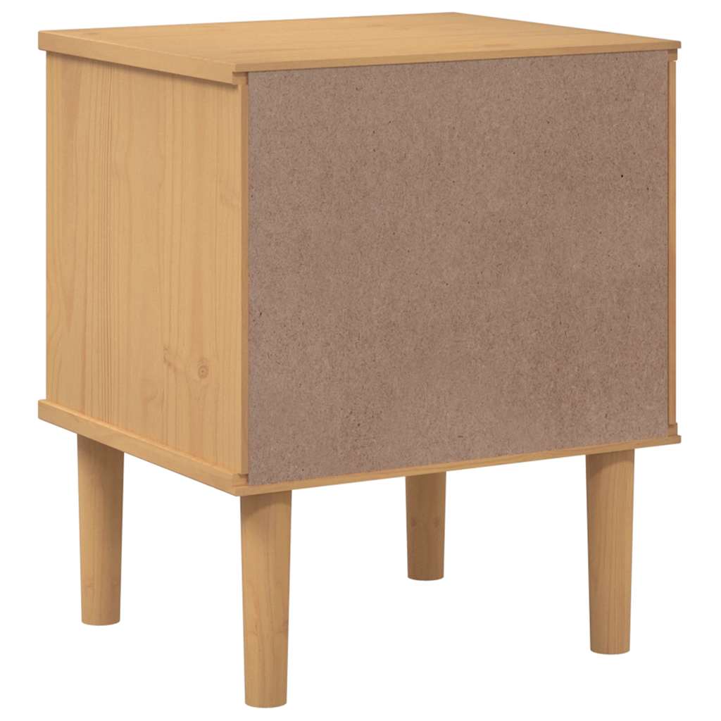 Nattbord SENJA rotting utseende brun 40x35x48 cm heltre furu