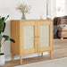 Skjenk SENJA rotting utseende brun 80x35x80 cm heltre furu