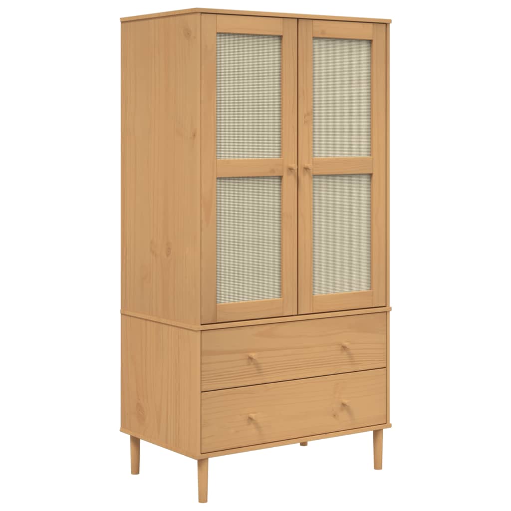 Garderobe SENJA rotting utseende brun 90x55x175 cm heltre furu
