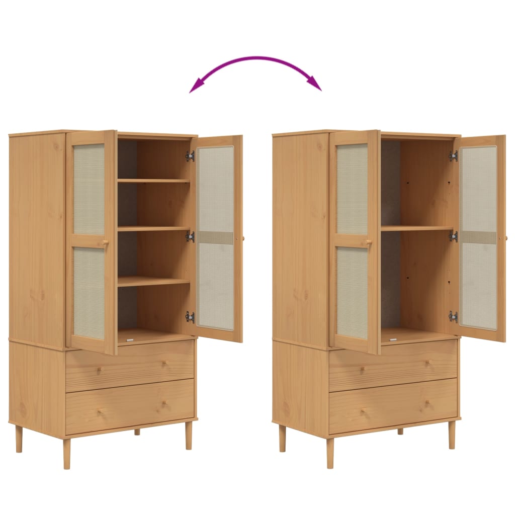 Garderobe SENJA rotting utseende brun 90x55x175 cm heltre furu