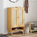 Skoskap SENJA rotting-utseende brun 59,5x35x107 cm heltre