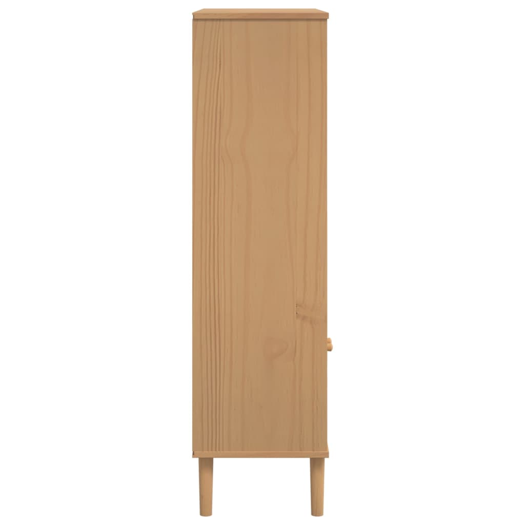 Bokhylle SENJA brun 90x35x130 cm heltre furu