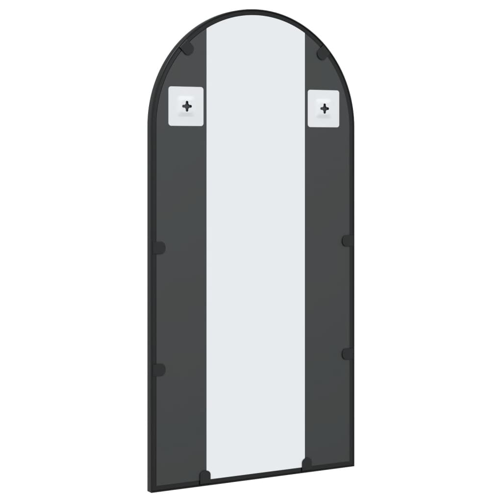 Veggspeil svart 40x80 cm buet jern vidaXL