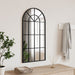 Veggspeil svart 40x80 cm buet jern vidaXL