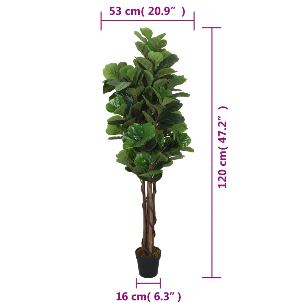 Kunstig fiolinfiken 134 blader 120 cm grønn