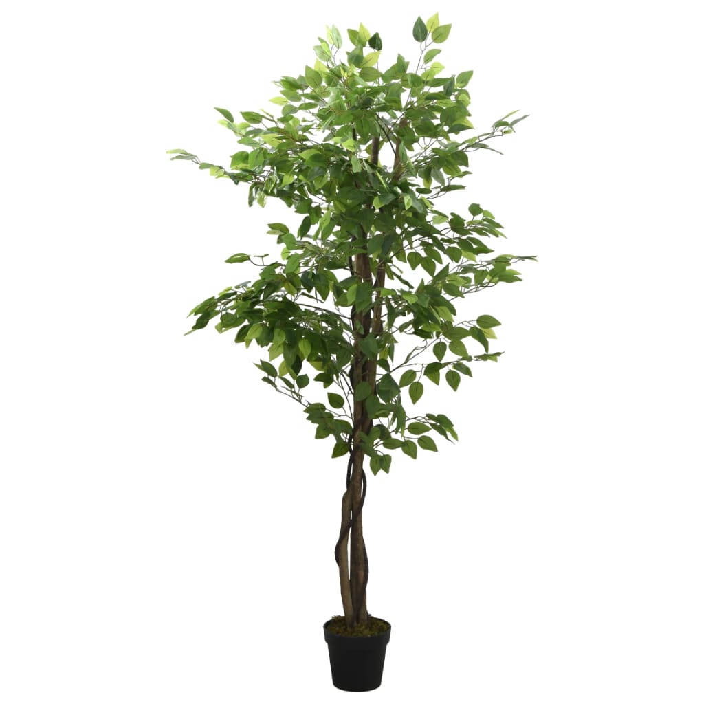 Kunstig fikentre 630 blader 120 cm grønn
