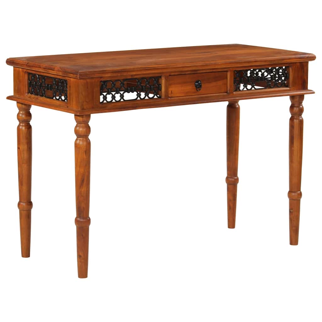 Skrivebord med skuff 110x50x76 cm heltre akasie
