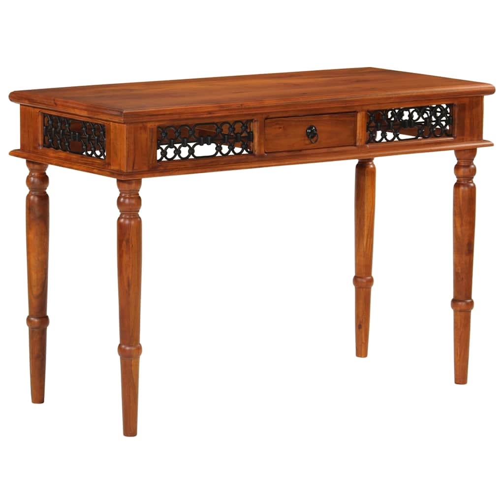 Skrivebord med skuff 110x50x76 cm heltre akasie