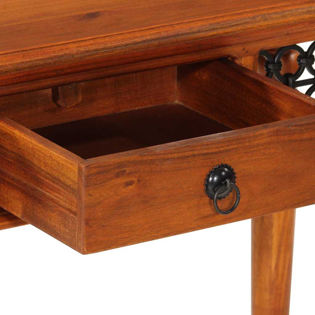 Skrivebord med skuff 110x50x76 cm heltre akasie