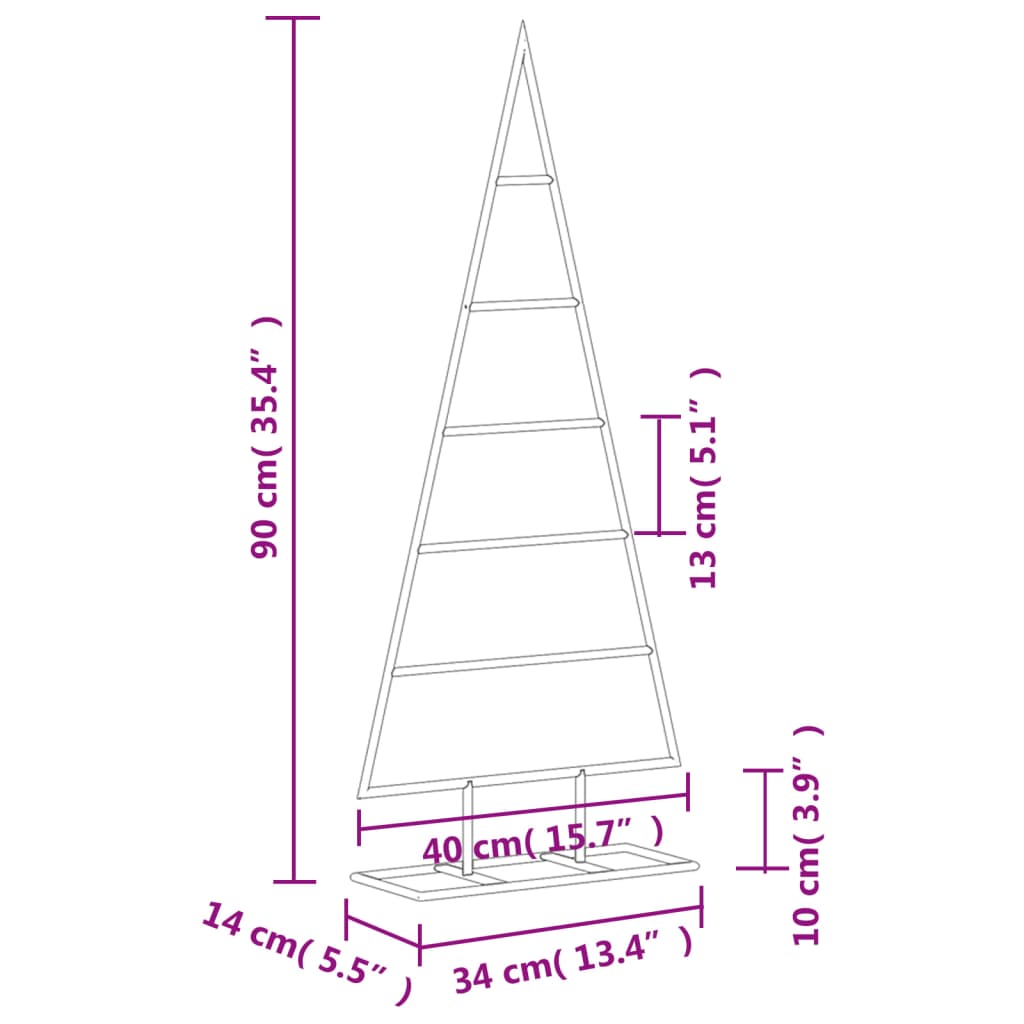 Juletre til dekorasjon metall svart 90 cm