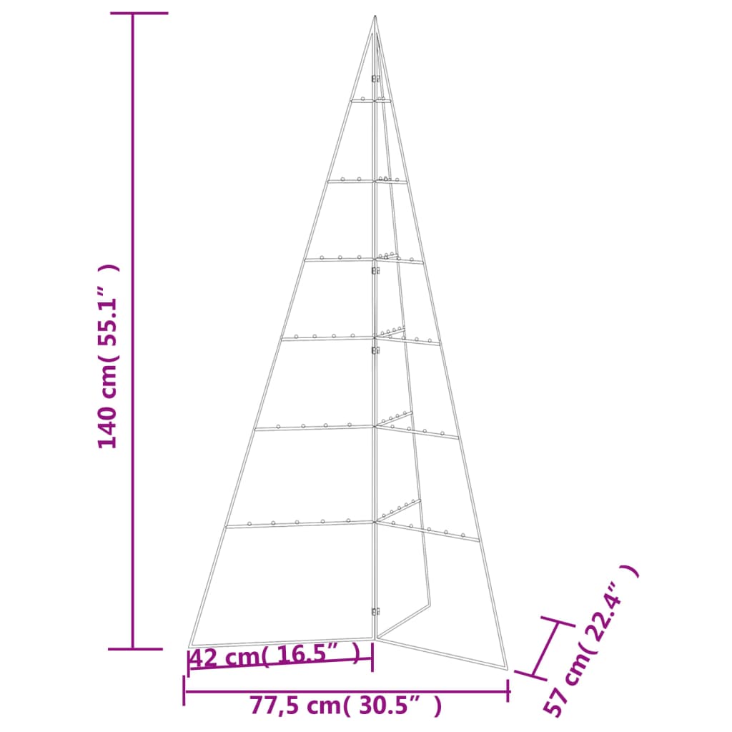 Juletre til dekorasjon metall svart 140 cm