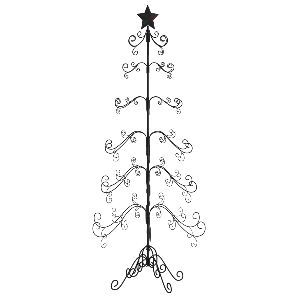 Juletre til dekorasjon metall svart 180 cm