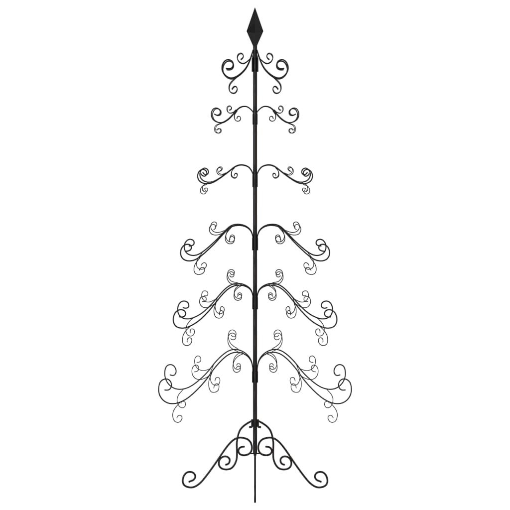 Juletre til dekorasjon metall svart 180 cm