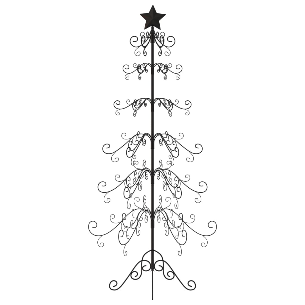 Juletre til dekorasjon metall svart 215 cm