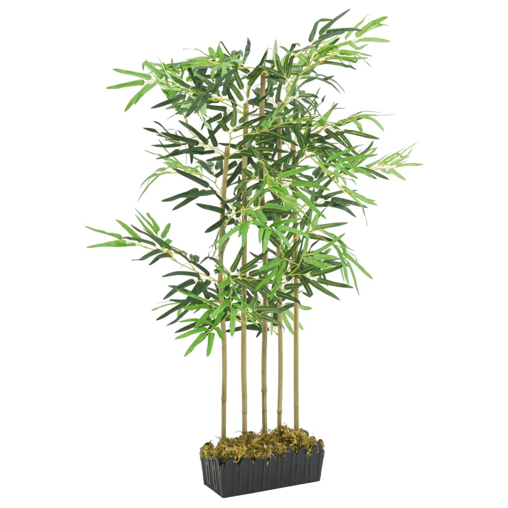 Kunstig bambustre 730 blader 120 cm grønn