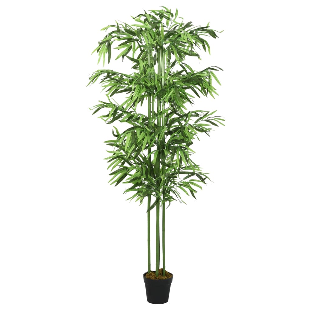 Kunstig bambustre 864 blader 180 cm grønn
