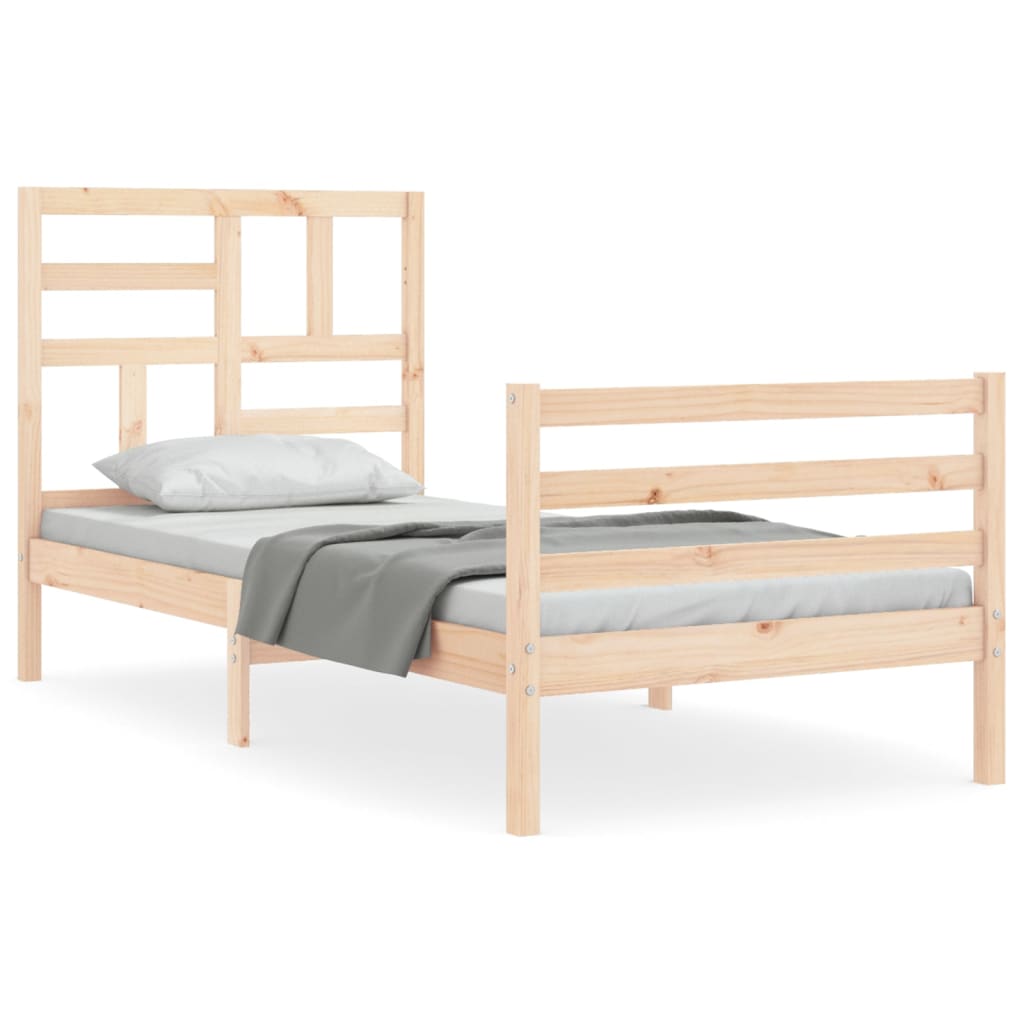 Sengeramme med hodegavl 100x200 cm heltre