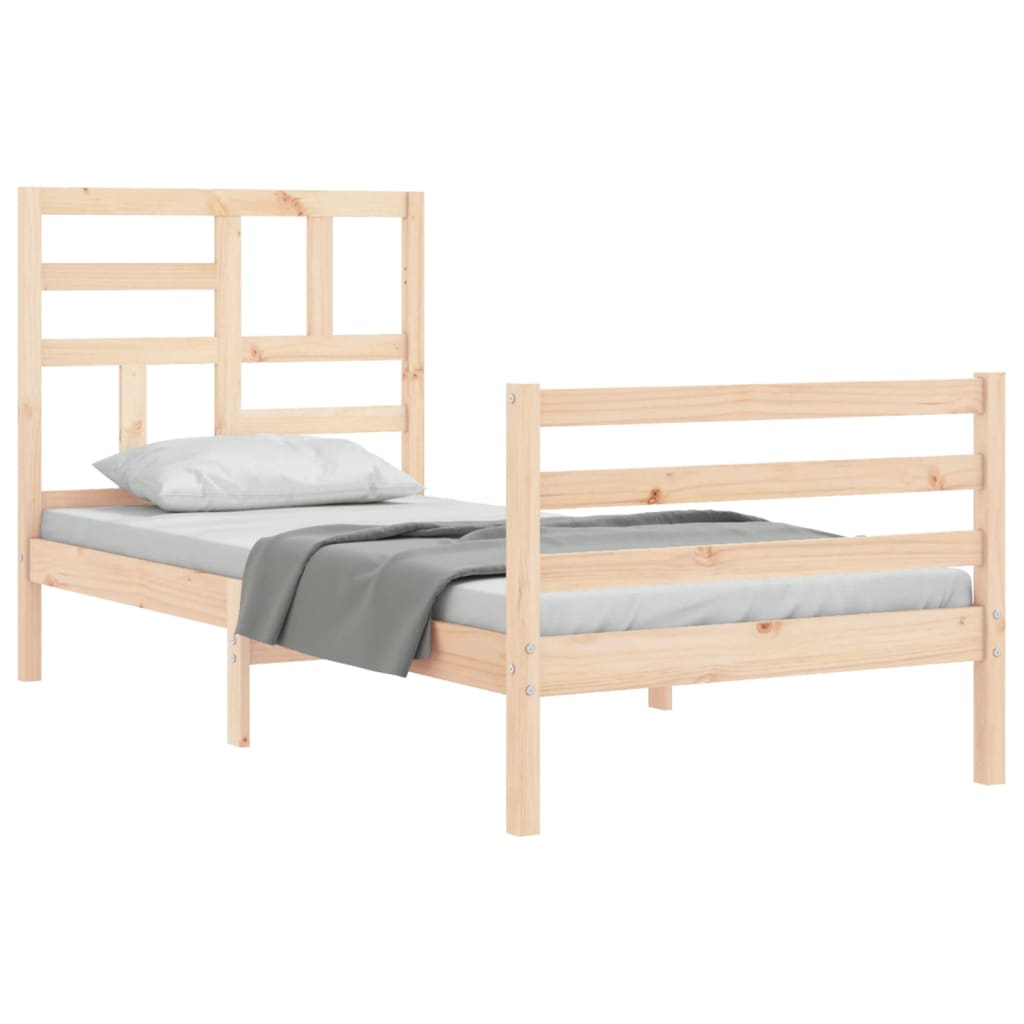 Sengeramme med hodegavl 100x200 cm heltre