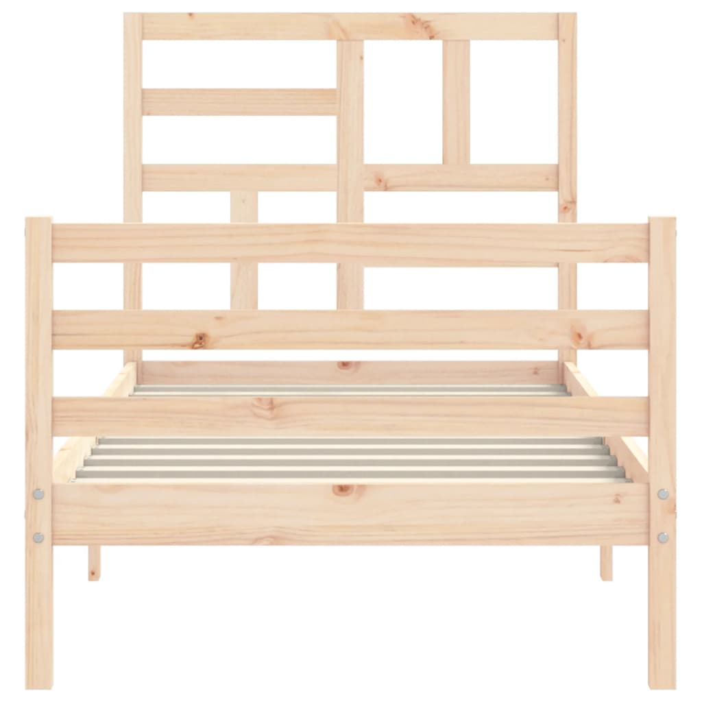 Sengeramme med hodegavl 100x200 cm heltre