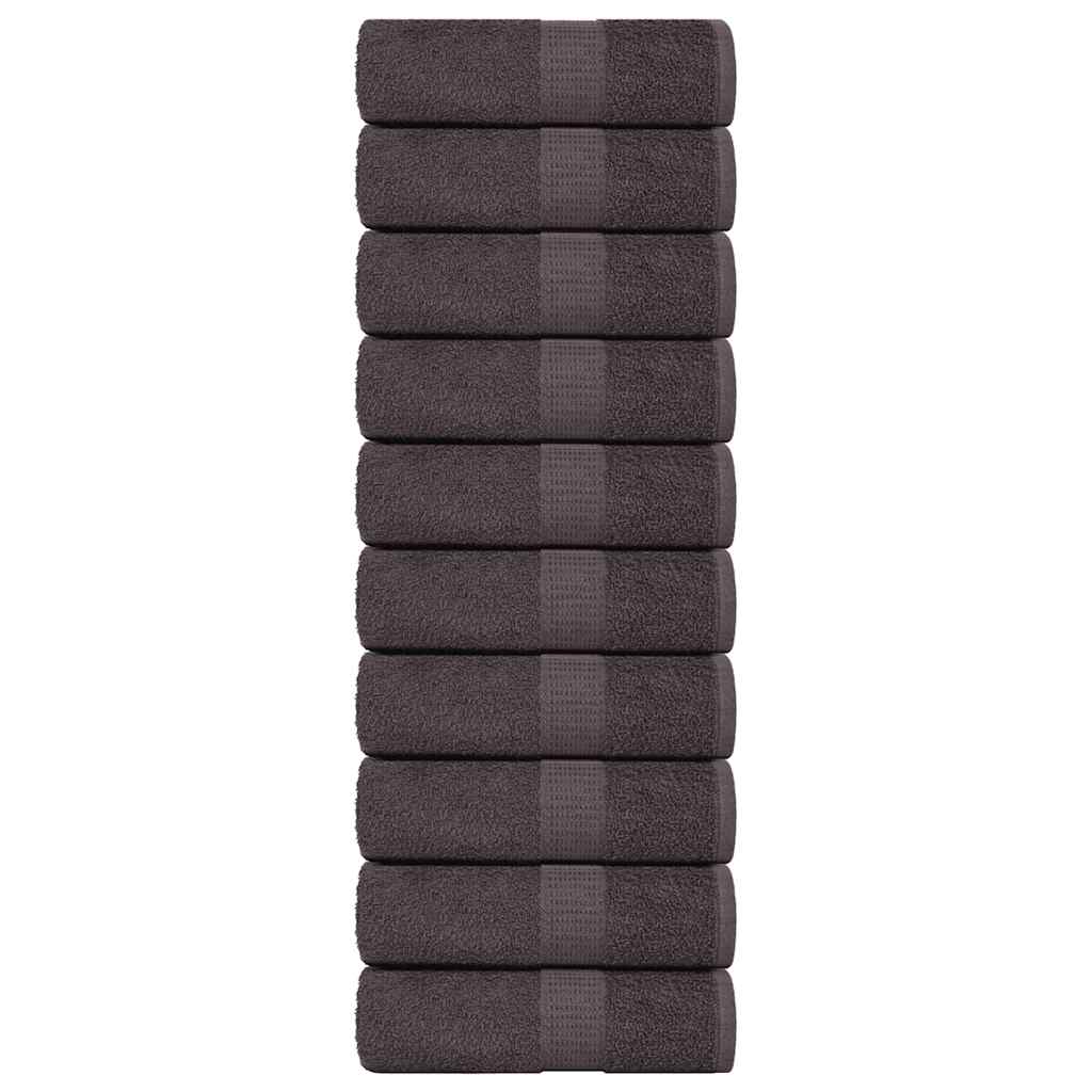 Gjestehåndklær FROGN 10 stk antrasitt 30x50 cm 360 gsm