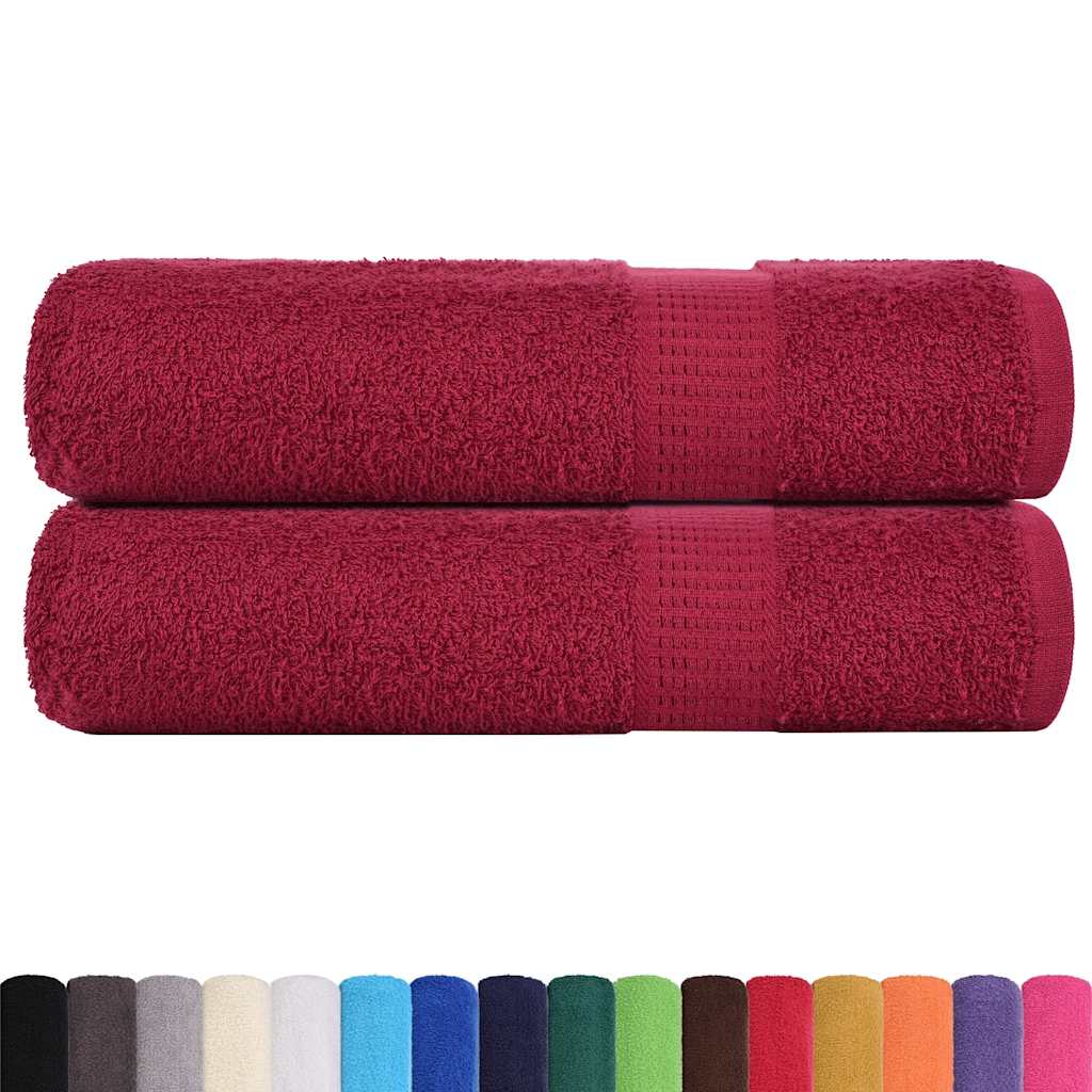 Dusjhåndklær FROGN 2 stk burgunder 70x140 cm 360 gsm