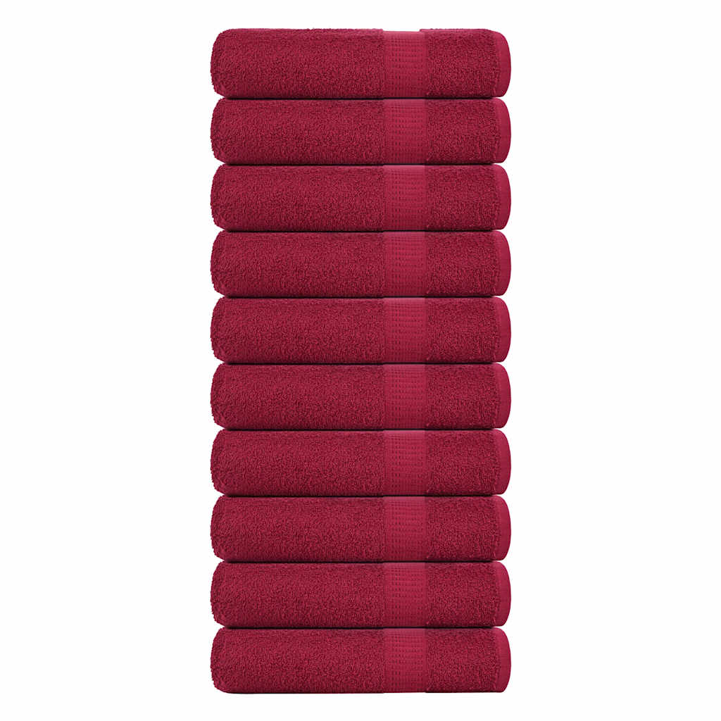 Dusjhåndklær FROGN 10 stk burgunder 70x140 cm 360 gsm