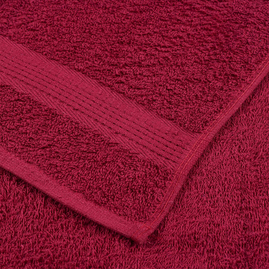 Badehåndklær FROGN 4 stk burgunder 100x150 cm 360 gsm