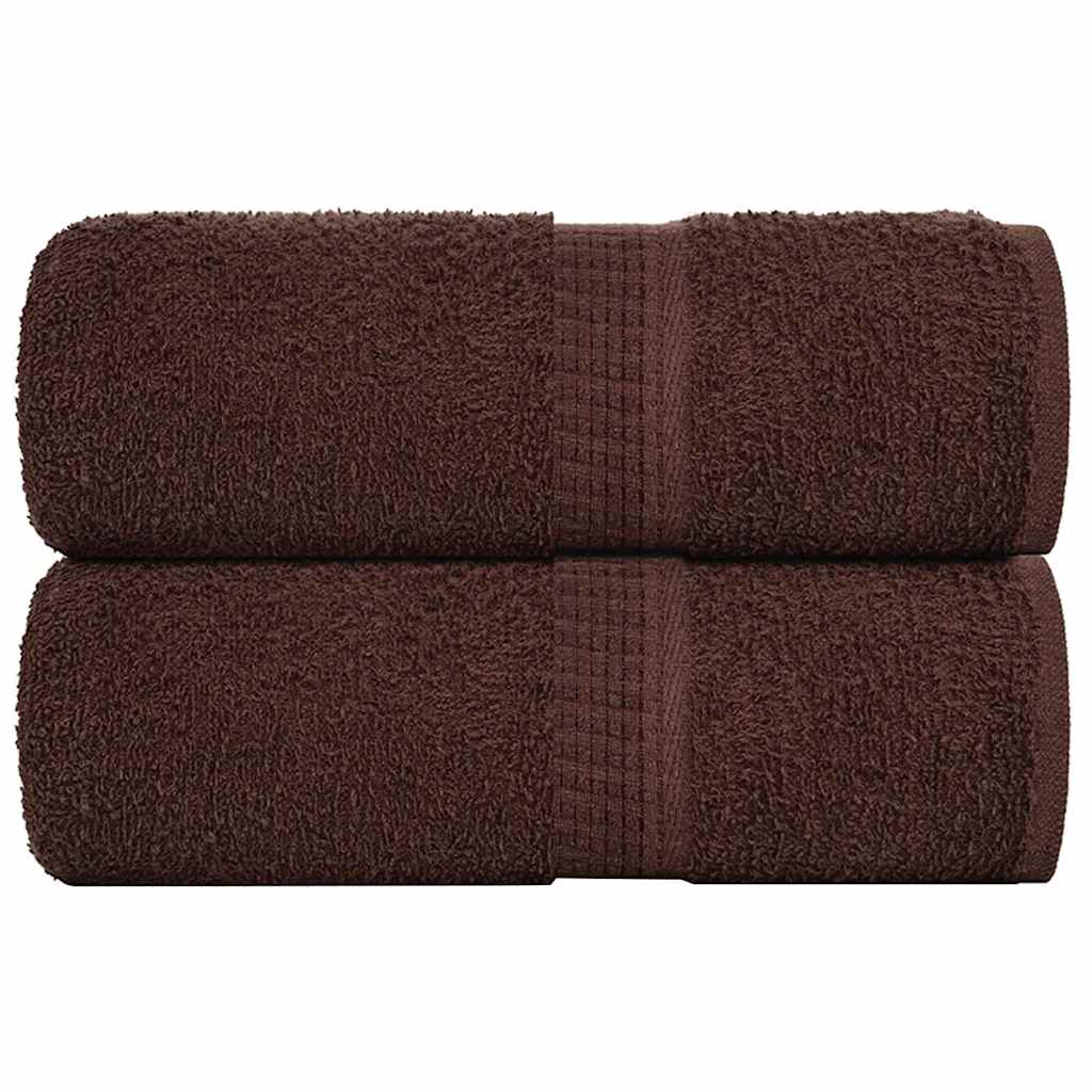Vaskehåndklær FROGN 2 stk brun 30x30 cm 360 gsm