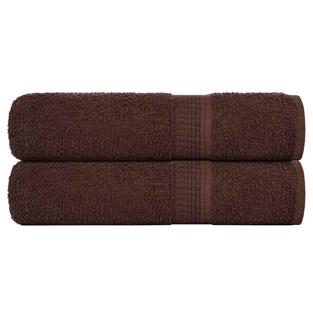 Dusjhåndklær FROGN 2 stk brun 70x140 cm 360 gsm