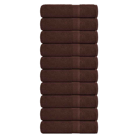Badehåndklær FROGN 10 stk brun 100x150 cm 360 gsm