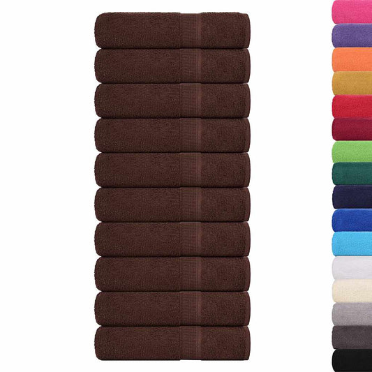 Badehåndklær FROGN 10 stk brun 100x150 cm 360 gsm