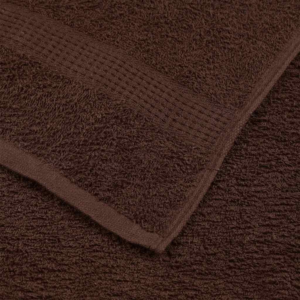 Badehåndklær 10 stk brun 100x150 cm 360 g/m² 100 % bomull