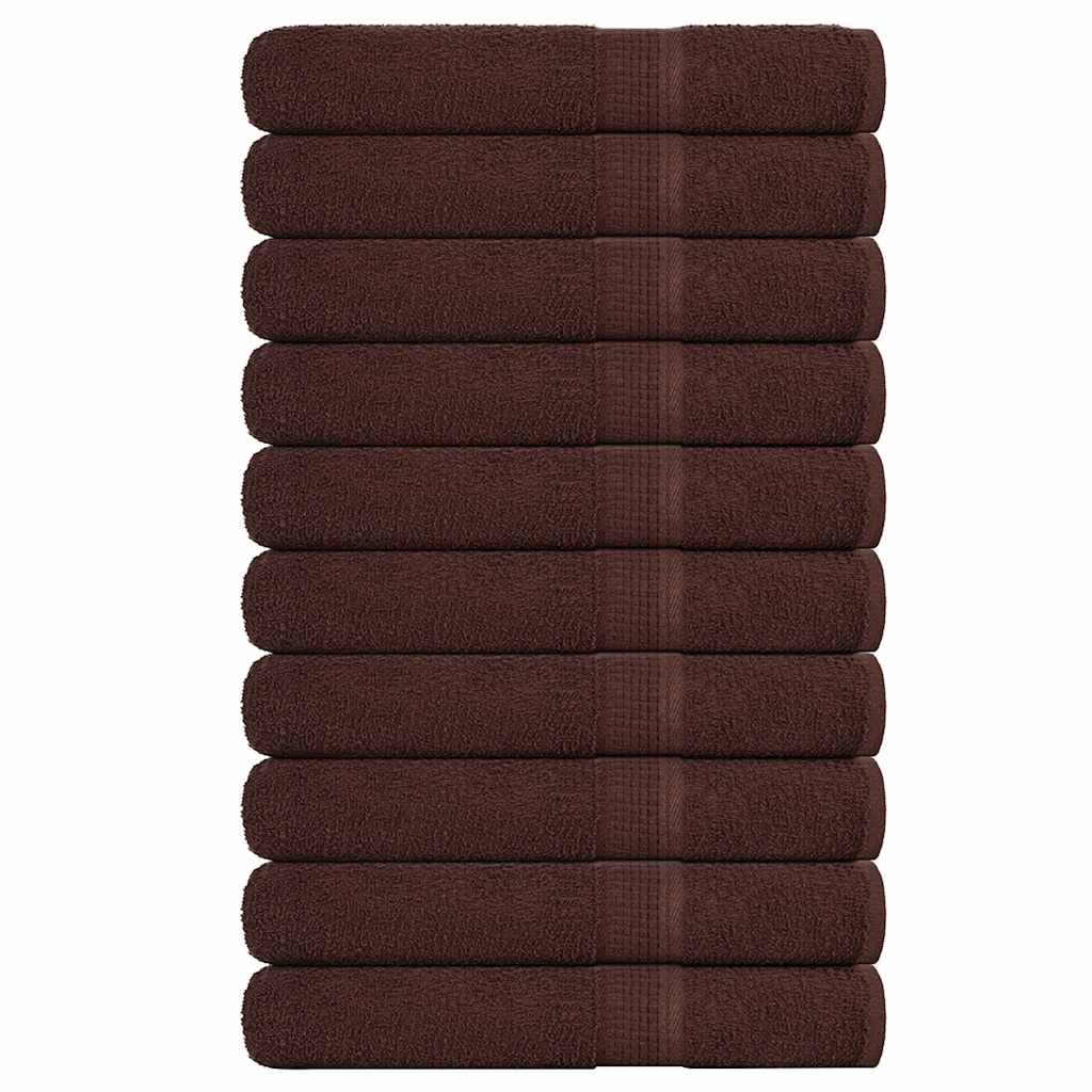 Badstuhåndklær FROGN 10 stk brun 80x200 cm 360 gsm
