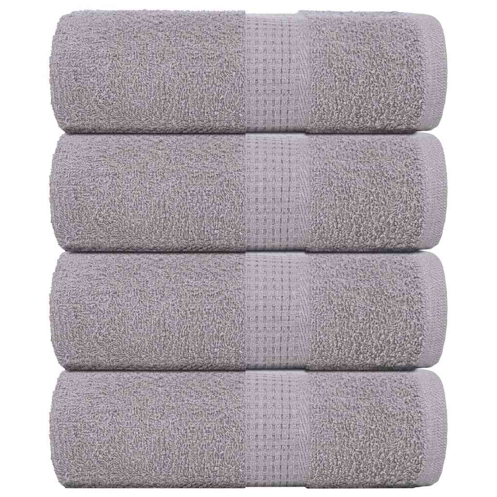 Vaskehåndklær FROGN 4 stk grå 30x30 cm 360 gsm