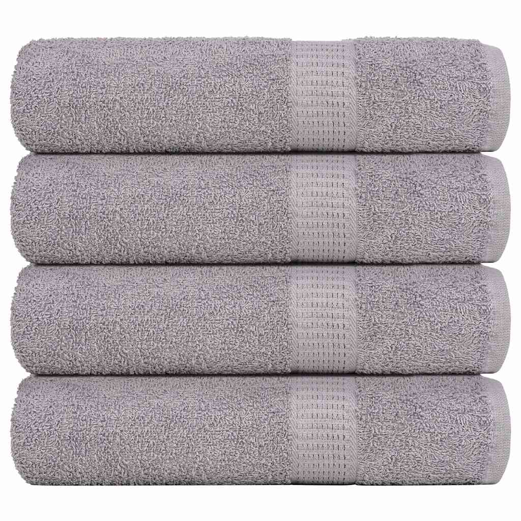Håndklær FROGN 4 stk grå 50x100 cm 360 gsm